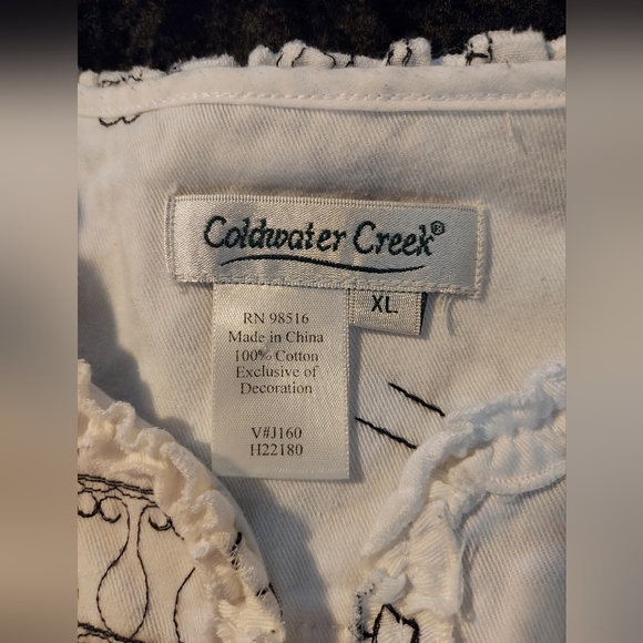 Coldwater Creek "Sketchbook Scenes" Art-to-Wear Cotton Utility Jacket - Size XL - Picture 3 of 8